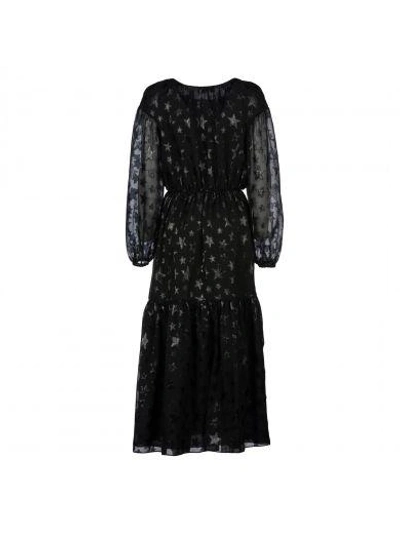 Shop Saint Laurent Star Print Dress In Black