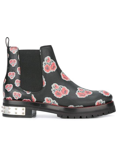 alexander mcqueen floral boots