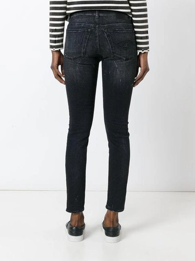 Shop R13 Cropped Skinny Jeans In Black