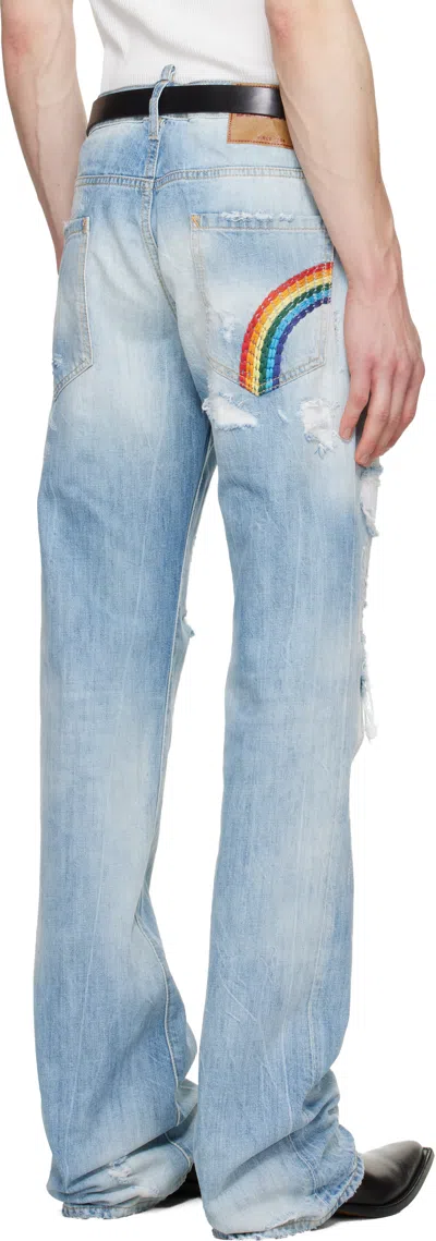 Dsquared2 Belt Loop Jeans In Blue