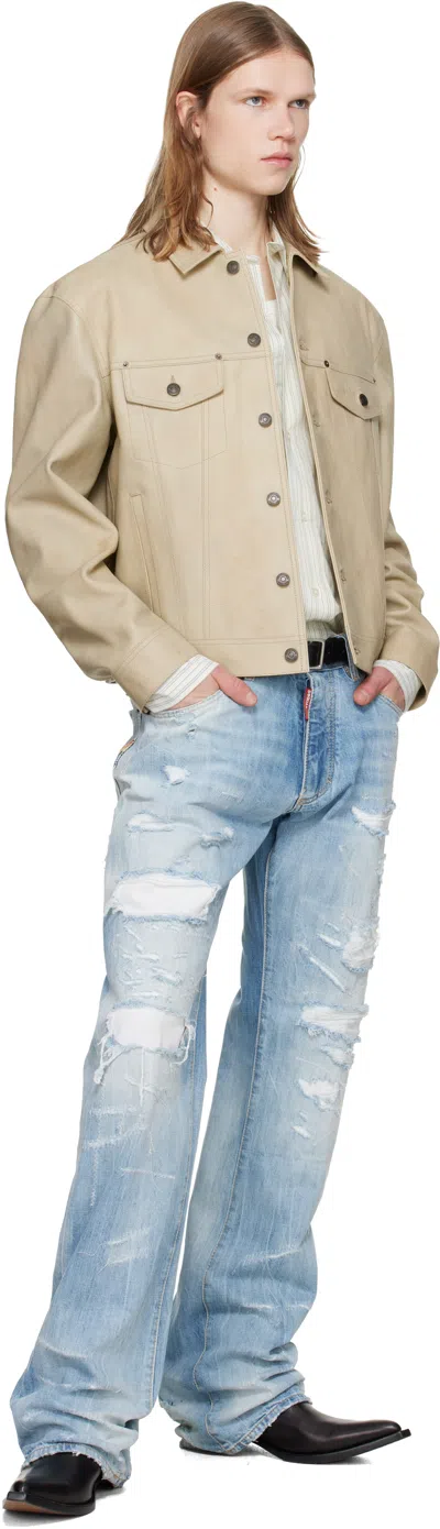Dsquared2 Belt Loop Jeans In Blue