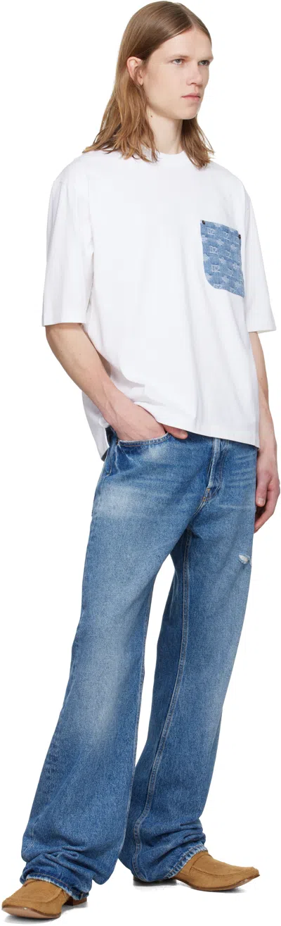 Dsquared2 Dsquared Men T-shirt With Logo Pocket In White