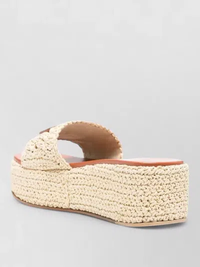 Versace Espadrille Platform Slide Sandal In Multi