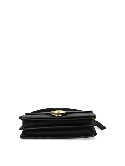 Coach Tabby Chain Leather Shoulder Bag In Black