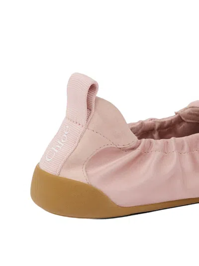 Chloé Kick Leather Ballet Flats Round Toe In Multi