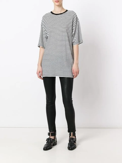 Shop R13 Striped T-shirt - Black