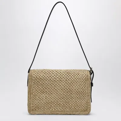 Manebi Shoulder Bag Woven Texture Adjustable Strap In Brown