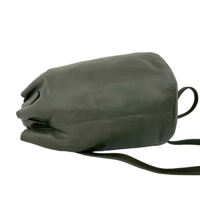 Pre-owned Loewe Green Leather Backpack ()
