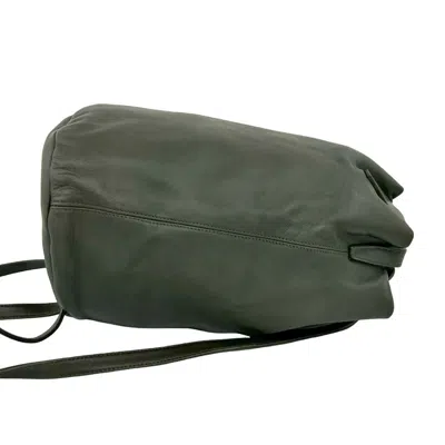 Pre-owned Loewe Green Leather Backpack ()