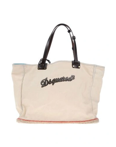 Shop Dsquared2 Handbags In Beige