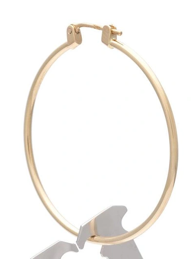 Shop Lauren Klassen Bread Clip Hoop Earrings In Silver/gold
