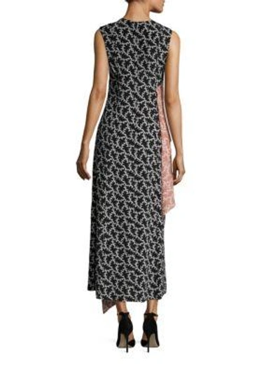 Shop Diane Von Furstenberg Sleeveless Ruffled Silk Dress In Vermier