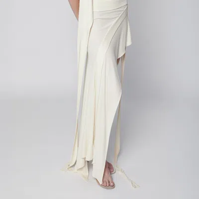 Francesco Murano White Backless Top In Neutral