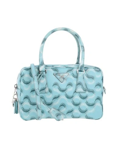 Prada Handbag In Turquoise