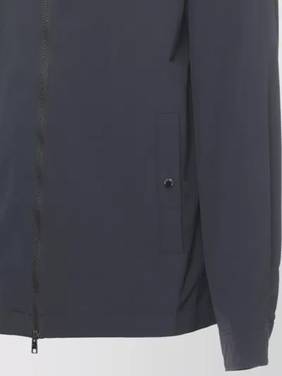 Woolrich City Timber Jacket Collared Buttoned Cuffs Pockets In Blue