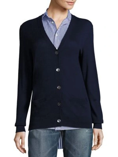 Polo Ralph Lauren Cashmere V-neck Cardigan In Bright Navy