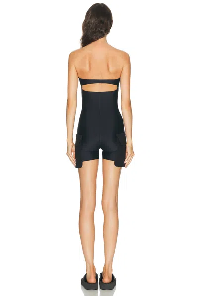 Courrèges 2 Pocket Tech Romper In Black