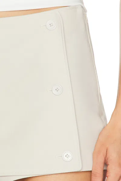 Courrèges Oblique Polywool Mini Skort In Gold