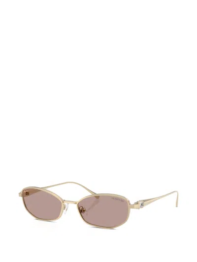 Swarovski Rectangle-frame Sunglasses In Gold
