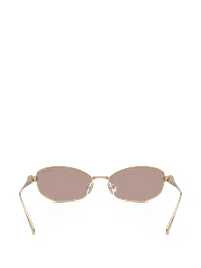 Swarovski Rectangle-frame Sunglasses In Gold
