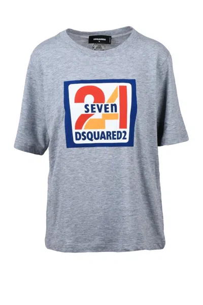 Dsquared2 Heathered Grey T-shirt In Gray