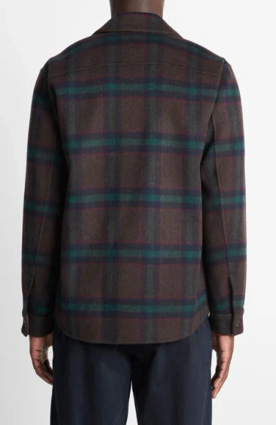 Vince Splittable Wool Blend Shirt Jacket In Brown