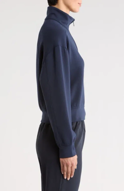 Travismathew Shadow Mirage Half Zip Pullover In Blue