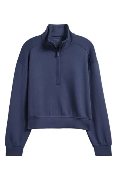 Travismathew Shadow Mirage Half Zip Pullover In Blue