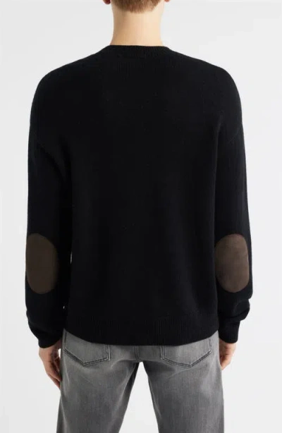 Frame Suede Patch Wool-blend Jumper In Animal Print