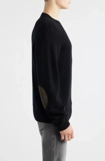 Frame Suede Patch Wool-blend Jumper In Animal Print