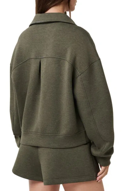 Travismathew Cloudscape Button Down Jacket In Grape Leaf In Green