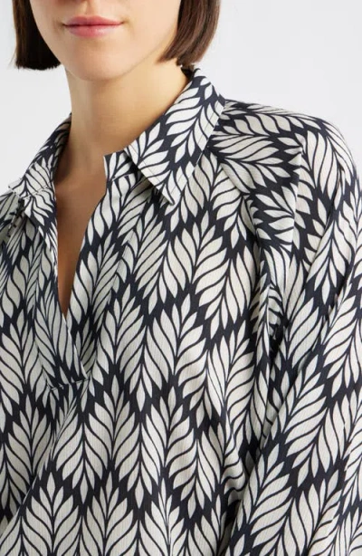 Apny Raglan Sleeve Top In Multi