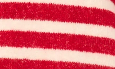 Cece Stripe Cardigan In Red