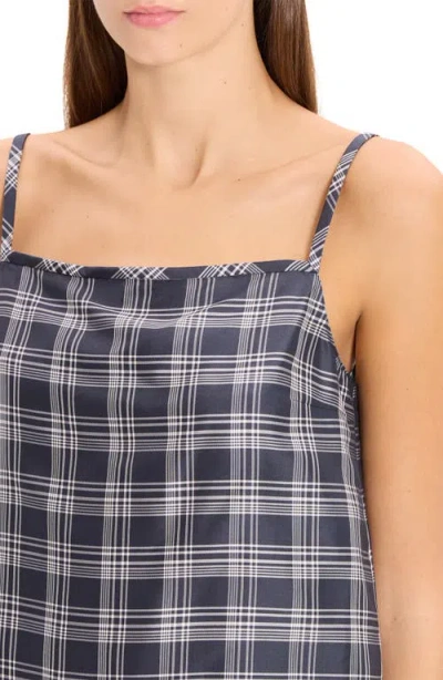 Theory Bind Strap Plaid Top In Multi