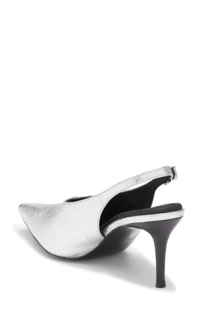 Rag & Bone Mercer Pointed Toe Slingback Pump In Silver