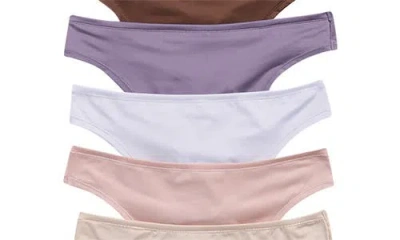 Nordstrom Rack Ultimate 5-pack Stretch Thongs In Multi