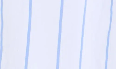 Frank & Eileen Continuous Stripe Cotton Button-up Shirt In White