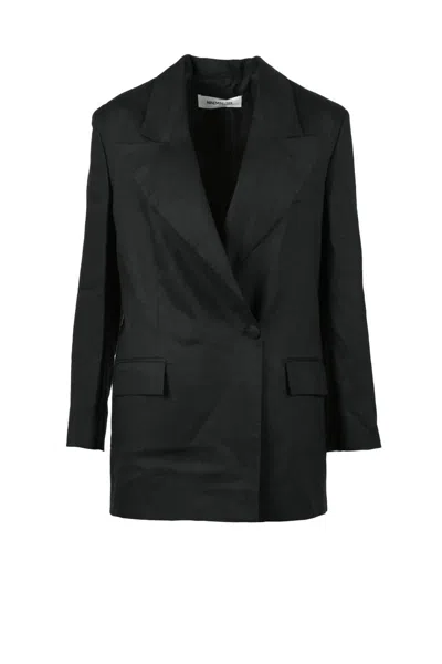 Nine Minutes Polyester And Elastane Jacket - Black In Black