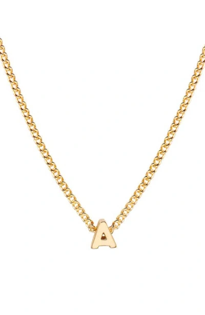 Brook & York Brook And York Kira Mini Initial Pendant Necklace In Gold