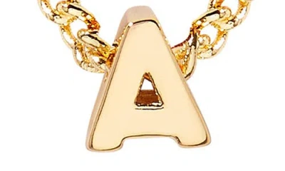 Brook & York Brook And York Kira Mini Initial Pendant Necklace In Gold