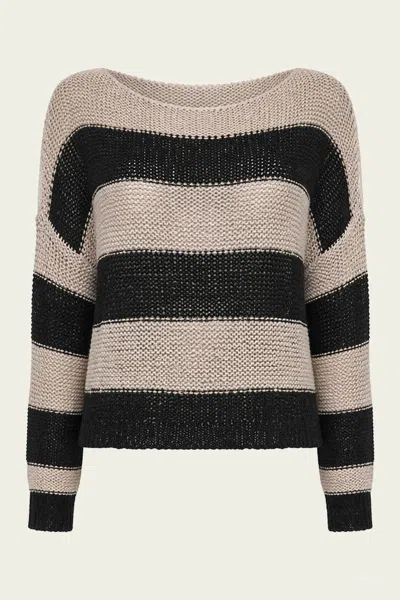 Enza Costa Stripe-pattern Bateau-neck Sweater In Multi