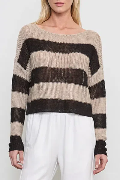 Enza Costa Stripe-pattern Bateau-neck Sweater In Multi