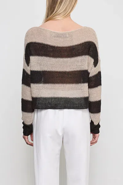 Enza Costa Stripe-pattern Bateau-neck Sweater In Multi