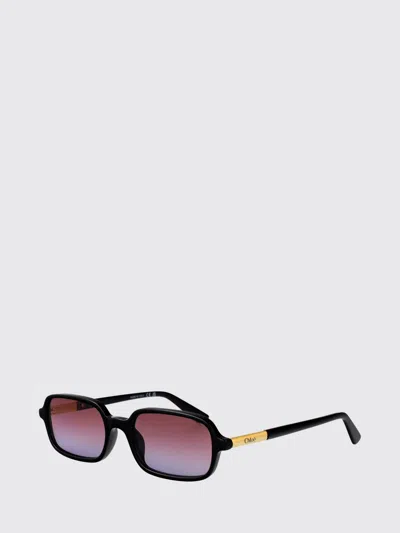 Chloé Judy Rectangle-frame Acetate Sunglasses In Black