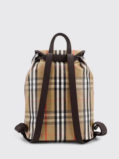 Burberry Highlands Coated Canvas Backpack With Front Logo In Brown