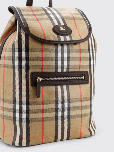 Burberry Highlands Coated Canvas Backpack With Front Logo In Brown