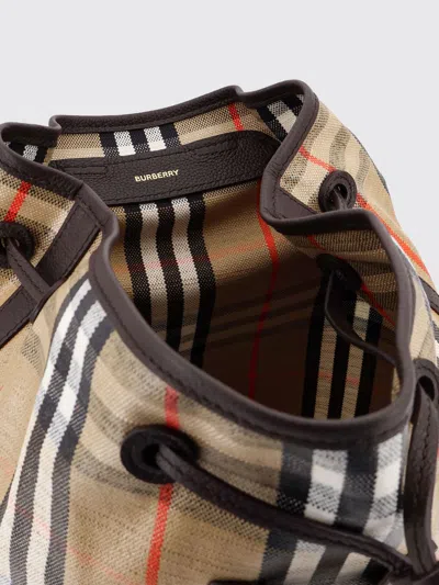 Burberry Highlands Coated Canvas Backpack With Front Logo In Brown