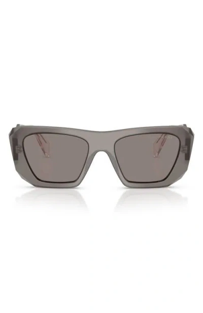 Prada Eyewear Rectangular Frame Sunglasses In Gray