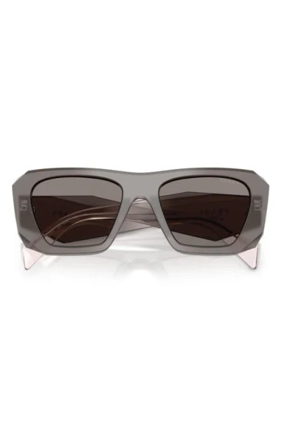 Prada Eyewear Rectangular Frame Sunglasses In Gray