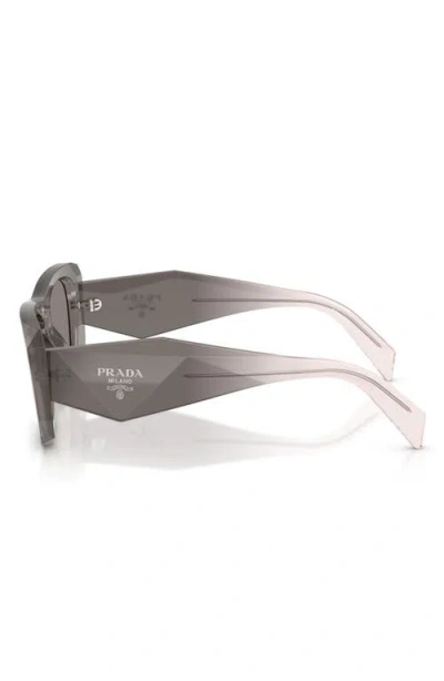 Prada Eyewear Rectangular Frame Sunglasses In Gray